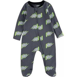 Nike Infant Footed Pajamas Bodysuit, 3 months, Thunder Block
